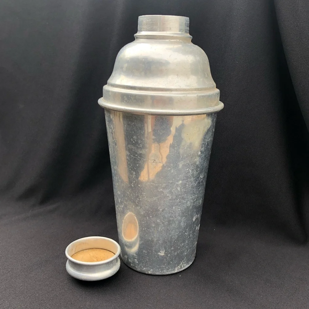 Large Vintage 11 1/2” Aluminum Cocktail Shaker